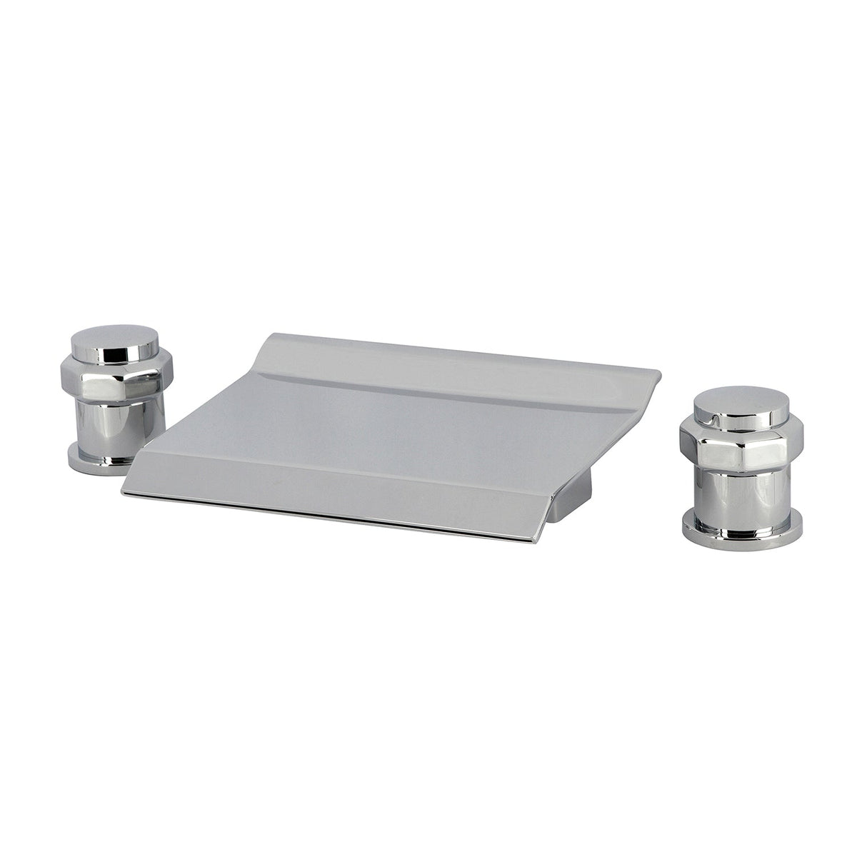 Milano Two-Handle 3-Hole Deck Mount Waterfall Roman Tub Faucet, Polished Chrome