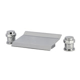 Milano Two-Handle 3-Hole Deck Mount Waterfall Roman Tub Faucet, Polished Chrome
