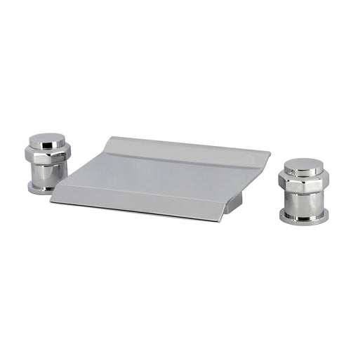 Milano Two-Handle 3-Hole Deck Mount Waterfall Roman Tub Faucet, Polished Chrome
