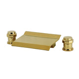 Milano Two-Handle 3-Hole Deck Mount Waterfall Roman Tub Faucet, Polished Brass