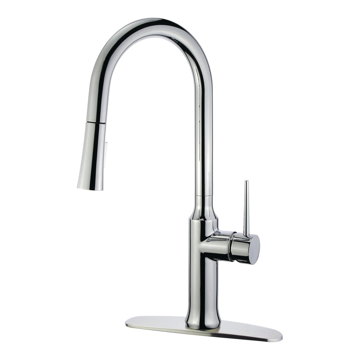 New York Single-Handle Pull-Down Kitchen Faucet, Polished Chrome