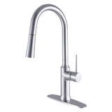 New York Single-Handle Pull-Down Kitchen Faucet, Brushed Nickel