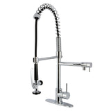 Concord Single-Handle 1-Hole Deck Mount Pre-Rinse Kitchen Faucet, Polished Chrome