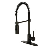 Concord Single-Handle 1-Hole Deck Mount Pre-Rinse Kitchen Faucet, Matte Black