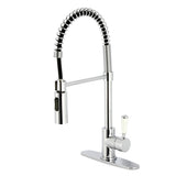 Paris Single-Handle 1-Hole Deck Mount Pre-Rinse Kitchen Faucet, Polished Chrome