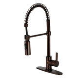 Continental Single-Handle 1-Hole Deck Mount Pre-Rinse Kitchen Faucet, Oil Rubbed Bronze