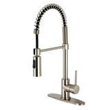 Concord Single-Handle 1-Hole Deck Mount Pre-Rinse Kitchen Faucet, Brushed Nickel
