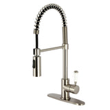 Paris Single-Handle 1-Hole Deck Mount Pre-Rinse Kitchen Faucet, Brushed Nickel