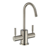Point of Use Instant Hot/Cold Water Drinking Faucet with Gooseneck Swivel Spout, Brushed Nickel