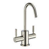 Point of Use Instant Hot/Cold Water Drinking Faucet with Gooseneck Swivel Spout, Polished Nickel