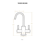 Point of Use Instant Hot/Cold Water Drinking Faucet with Gooseneck Swivel Spout, Brushed Nickel - view 3