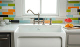 Vintage III Plus Bridge Faucet with Long Traditional Swivel Spout, Lever Handles and Solid Brass Side Spray, Brushed Nickel - view 2