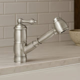 Vintage III Plus single hole, single lever faucet with a pull-out spray head, Brushed Nickel - view 4