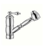 Vintage III Plus single hole, single lever faucet with a pull-out spray head, Polished Chrome