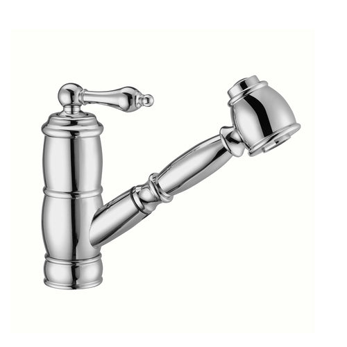Vintage III Plus single hole, single lever faucet with a pull-out spray head, Polished Chrome