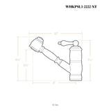 Vintage III Plus single hole, single lever faucet with a pull-out spray head, Brushed Nickel - view 3