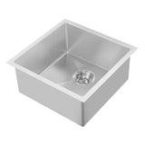 Noah Plus 16 gauge Single Bowl Linen Textured Dual-Mount Sink Set (WHNPL1818), Brushed Stainless Steel