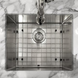 Noah Plus 16 gauge Single Bowl Linen Textured Dual-Mount Sink Set (WHNPL1818), Brushed Stainless Steel - view 4