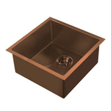 Noah Plus 16 gauge Single Bowl Linen Textured Dual-Mount Sink Set (WHNPL1818), Copper