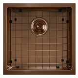 Noah Plus 16 gauge Single Bowl Linen Textured Dual-Mount Sink Set (WHNPL1818), Copper - view 2