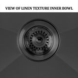 Noah Plus 16 gauge Single Bowl Linen Textured Dual-Mount Sink Set (WHNPL3318-MBLK), Matte Black - view 4