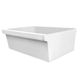 Farmhaus Fireclay Quatro Alcove Large Reversible Sink with Decorative 2 ½" Lip on One Side and 2" Lip on the Opposite Side, White - view 2