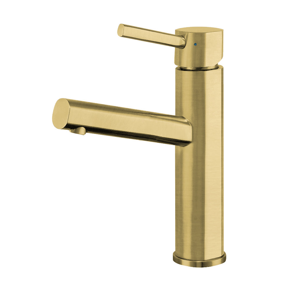 Waterhaus Lead-Free Solid Stainless Steel Single lever Elevated Lavatory Faucet, Brushed Stainless Steel