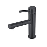 Waterhaus Solid Stainless Steel, Single Hole, Single Lever Kitchen Faucet with Pull-Out Head (WHS1394-PSK-MBLK), Matte Black - view 2