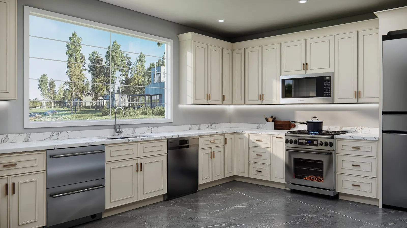 Greek Villa kitchen cabinets