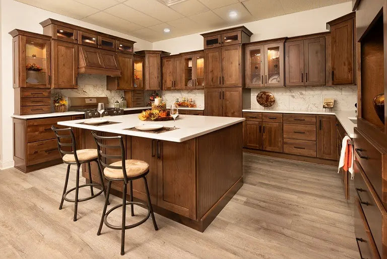 Rustic Hickory kitchen cabinets