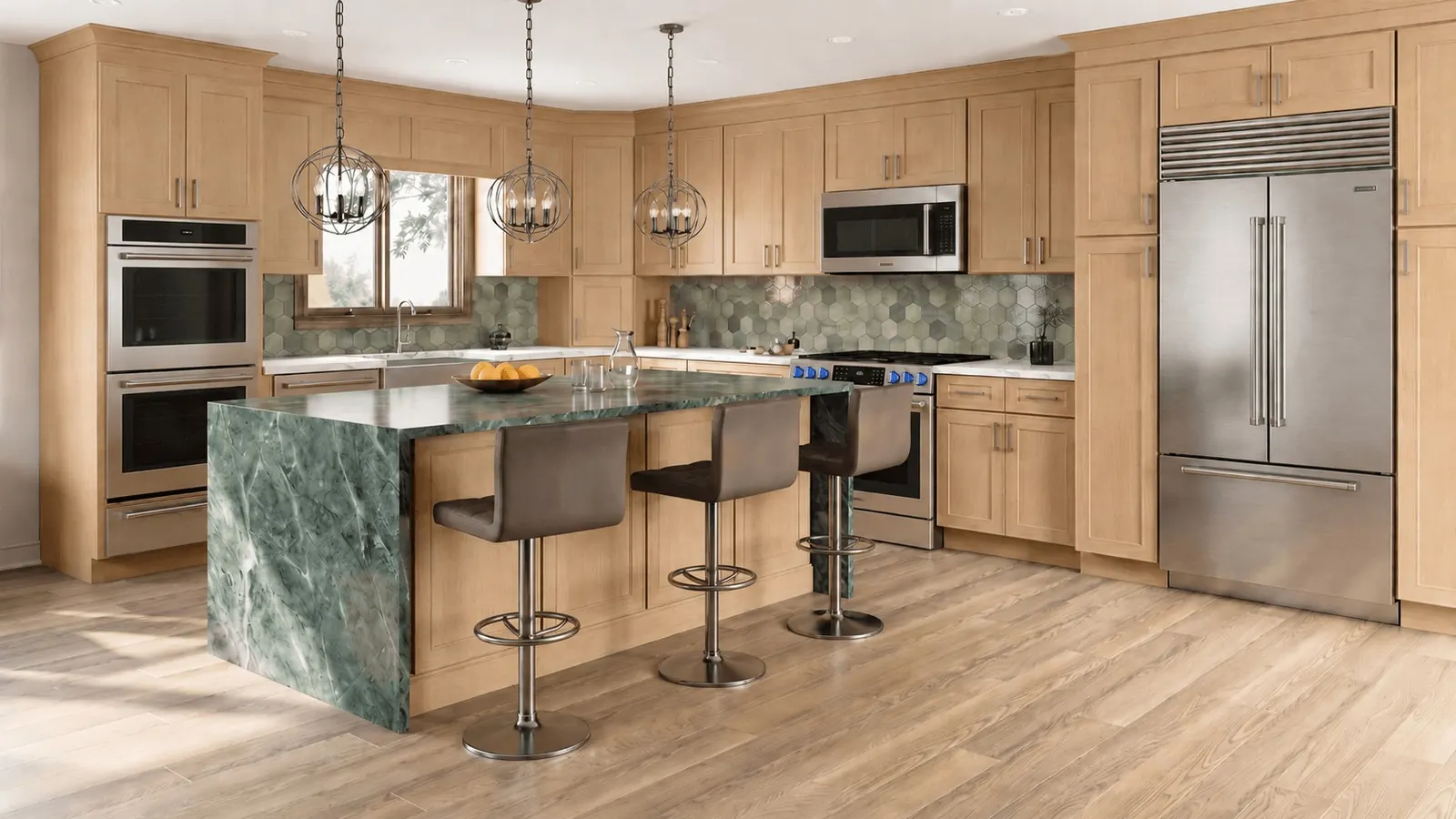 Designer Natural kitchen cabinets