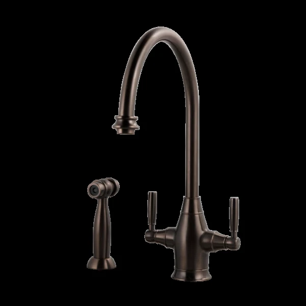 Exeter Traditional Brass Faucet with Side Spray in Oil Rubbed Bronze