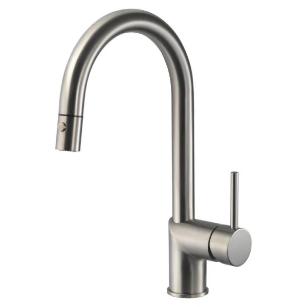 Gal Dual Function Pull Down Kitchen Faucet in Polished White Copper