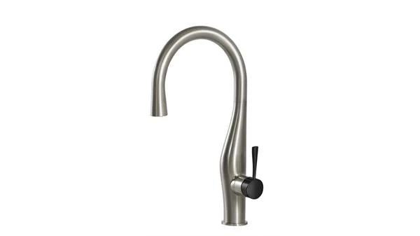 Imagine Dual Function Hidden Pull Down Kitchen Faucet in Brushed Nickel and Matte Black