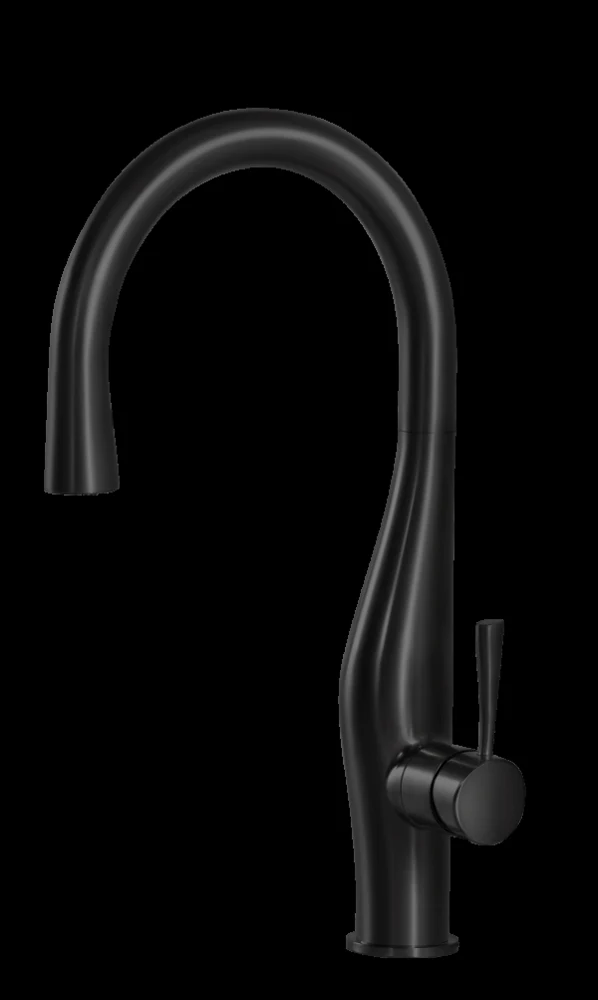 Imagine Dual Function Hidden Pull Down Kitchen Faucet in Matte Black