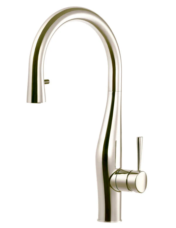 Imagine Dual Function Hidden Pull Down Kitchen Faucet in Polished Nickel
