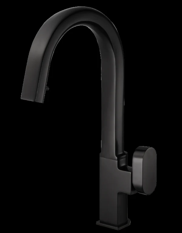 Revel Dual Function Hidden Pull Down Kitchen Faucet in Matte Black
