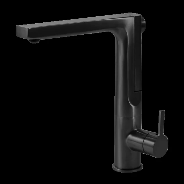 Storm Integrated Rear Pull Up Handspray Kitchen Faucet in Matte Black