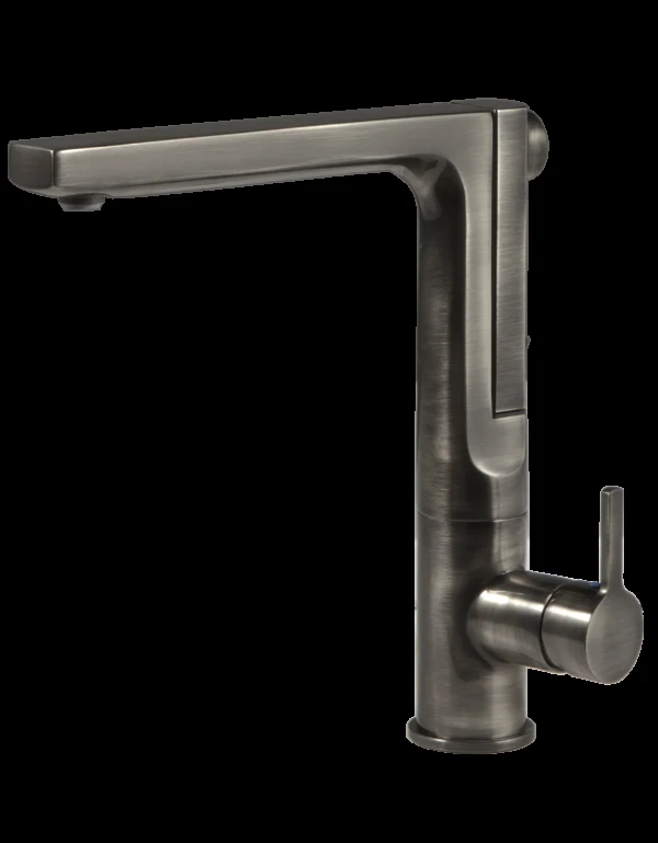 Storm Integrated Rear Pull Up Handspray Kitchen Faucet in Pewter