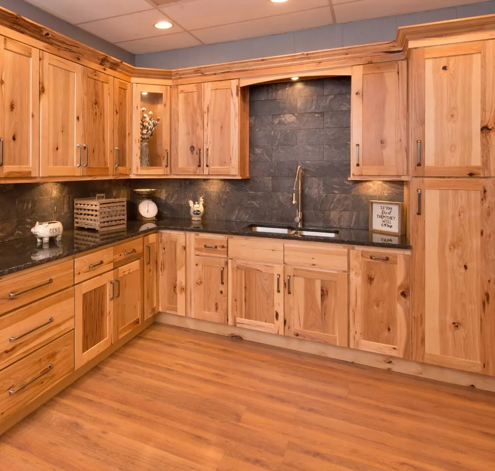 Hickory Shaker kitchen cabinets