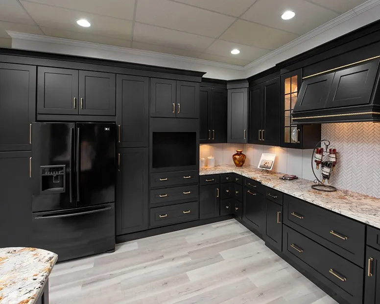 Midnight Black Shaker kitchen cabinets