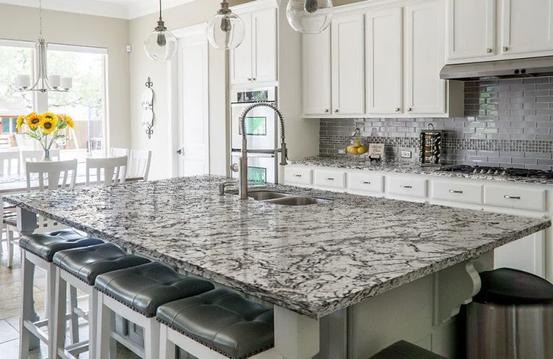 Alaska White 120.inX25.in Real Granite Countertop