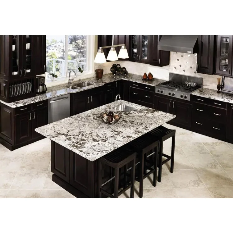 Alaska White 84.inX36.in Island Real Granite Countertop