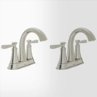 American Standard Rumson 4 in. Centerset Double Handle Bathroom Faucet in Brushed Nickel (2-pack) photo 3