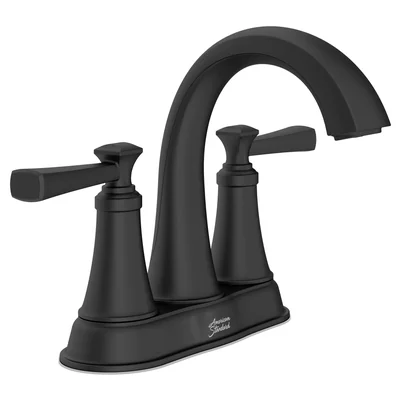 American Standard Rumson 4 in. Centerset Double Handle Bathroom Faucet in Matte Black (2-pack) photo 2