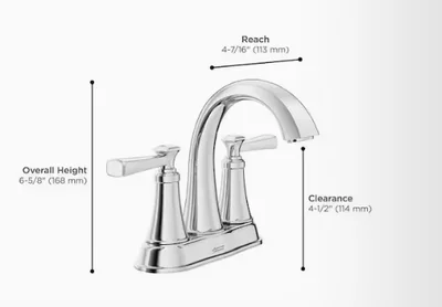 American Standard Rumson 4 in. Centerset Double Handle Bathroom Faucet in Matte Black (2-pack) photo 3