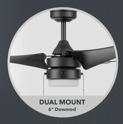 Better Homes & Gardens 56” Matte Black Indoor/Outdoor Ceiling Fan photo 3