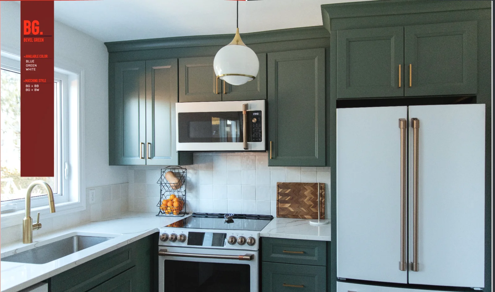 Bevel Green cabinet