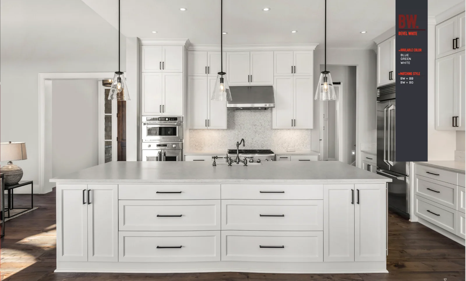 Bevel White cabinet