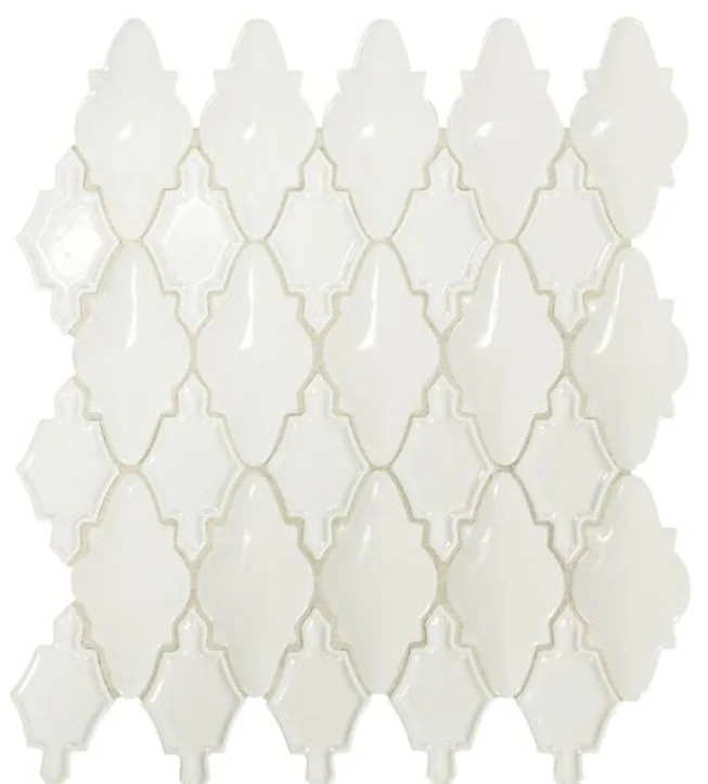 Daltile Alabaster Arabesque Porcelain Mosaic Wall Tile 10 Pcs/Box, 1Sq.ft./Each